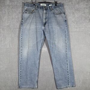 Levis 505 Regular Fit Jeans Mens W38 L30 Straight Leg Light Wash 100% Cotton